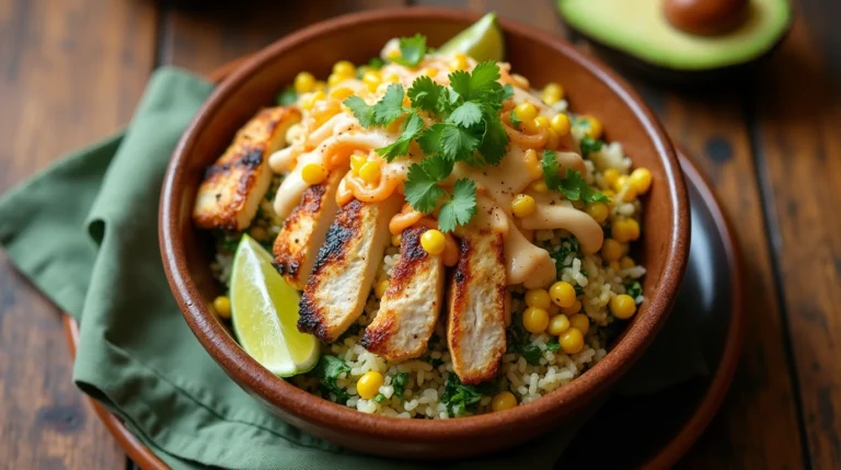 Street Corn Chicken Rice Bowl
