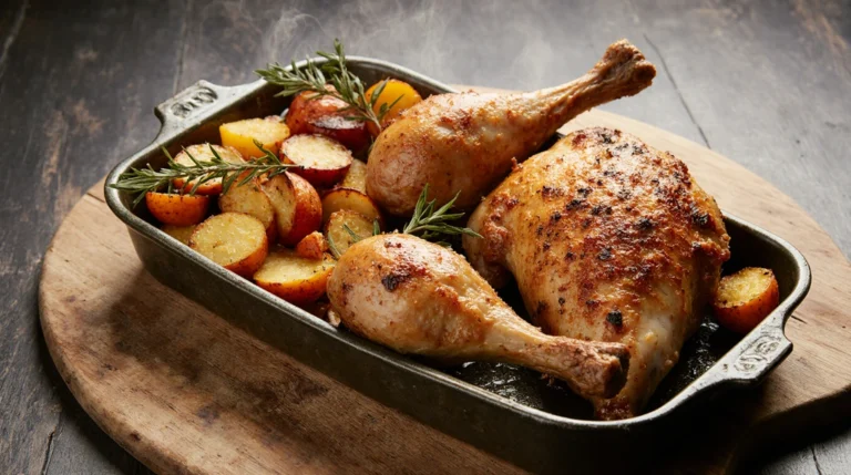 Leg Quarters in Oven