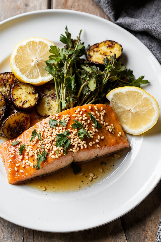 Honey Garlic Glazed Salmon