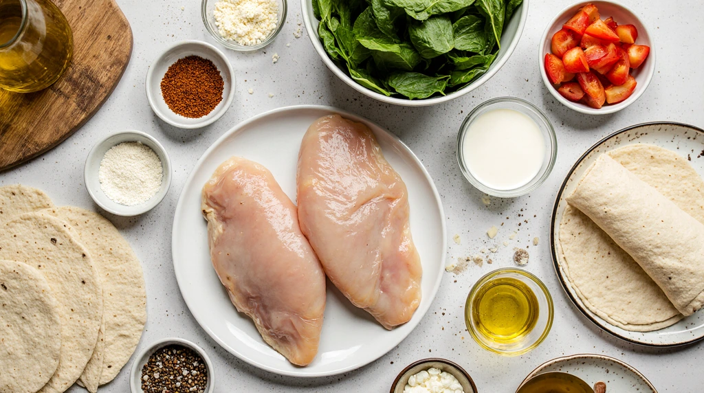 cheesy garlic chicken wraps recipe