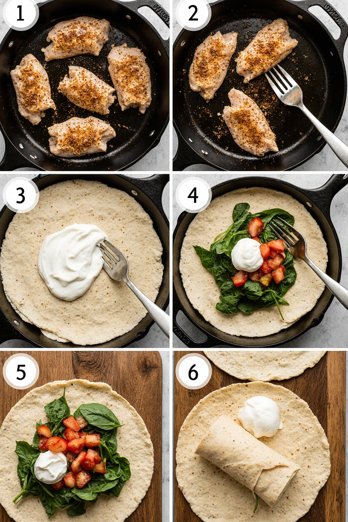 cheesy garlic chicken wrap