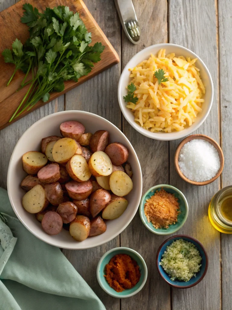 Cheesy Ranch Potatoes and Sausage