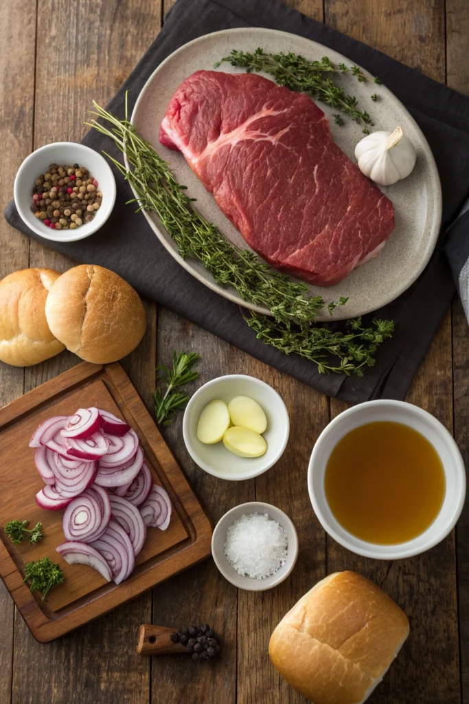crockpot french dip sandwiches 