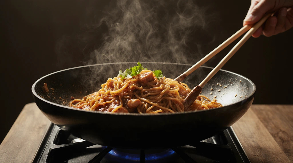 Sticky Garlic Chicken Noodles