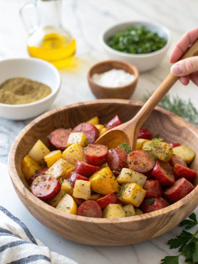 Cheesy Ranch Potatoes and Sausage