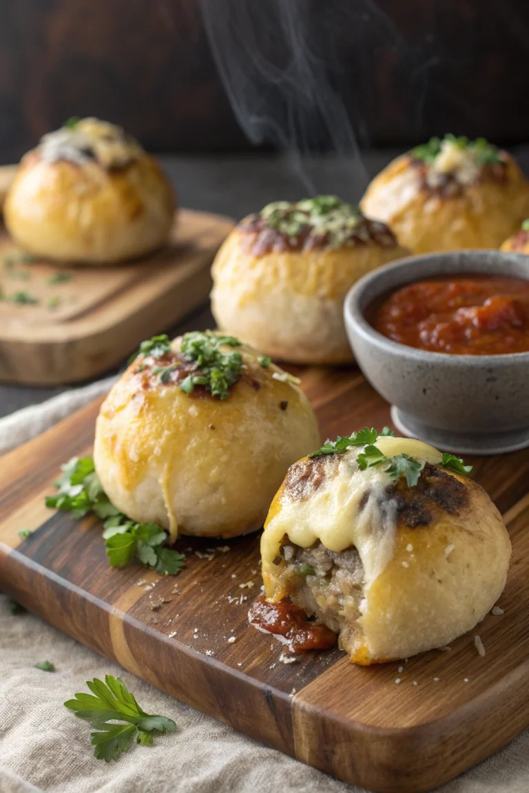 garlic parmesan cheeseburger bombs